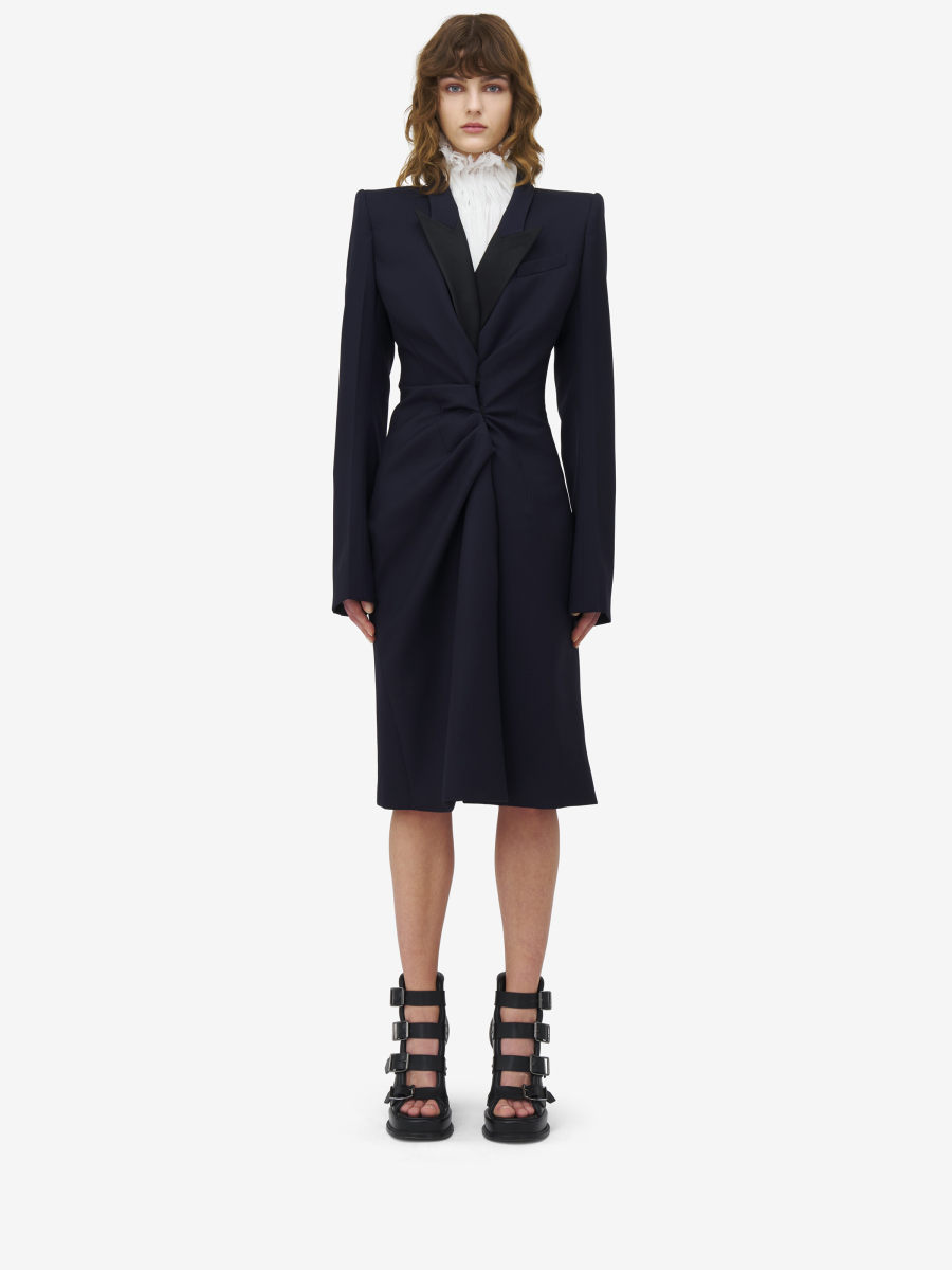 ALEXANDER MCQUEEN - Twisted Lapel Coat - Item 830332QJADK4100